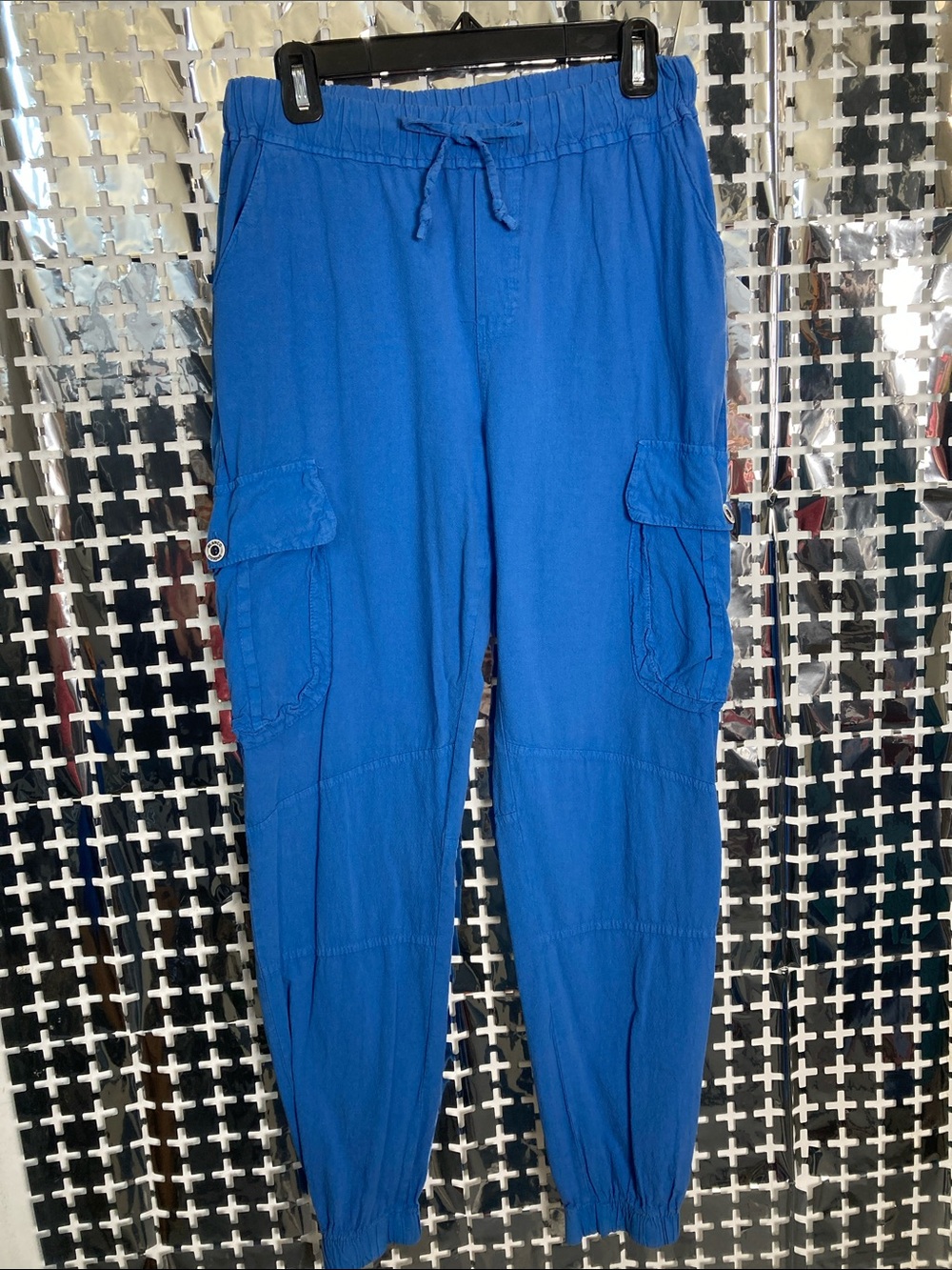 Blanco Blue Cargo Jogger Track Pants